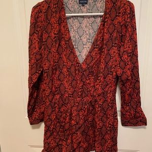 Blue life romper snakeskin